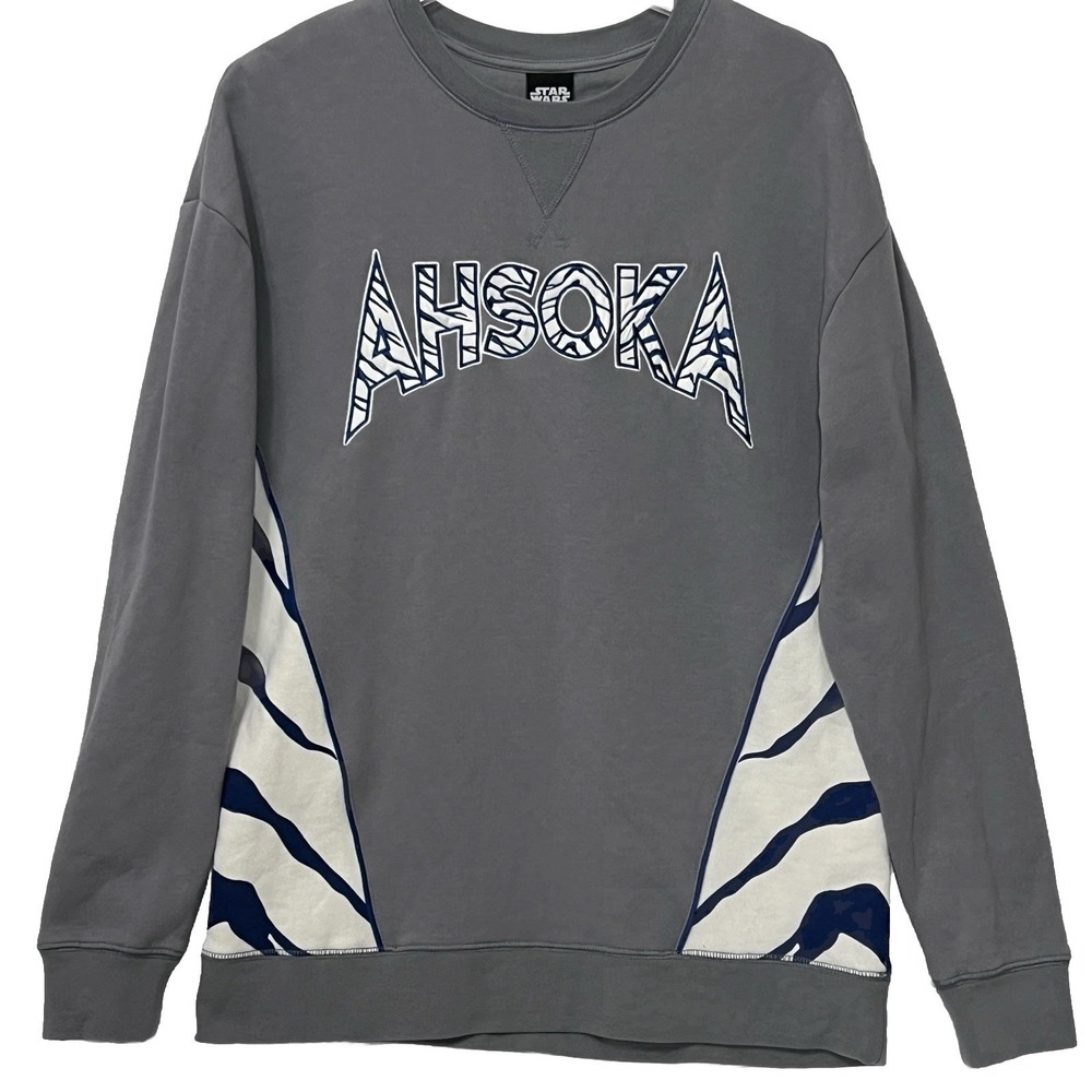 Star Wars Ashoka Collection Box Lunch Crewneck Sweatshirt Gray Men Size Medium